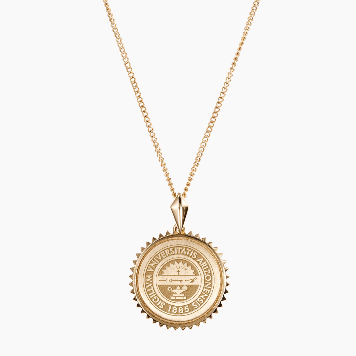 Arizona Seal Sunburst Necklace with Cable Chain