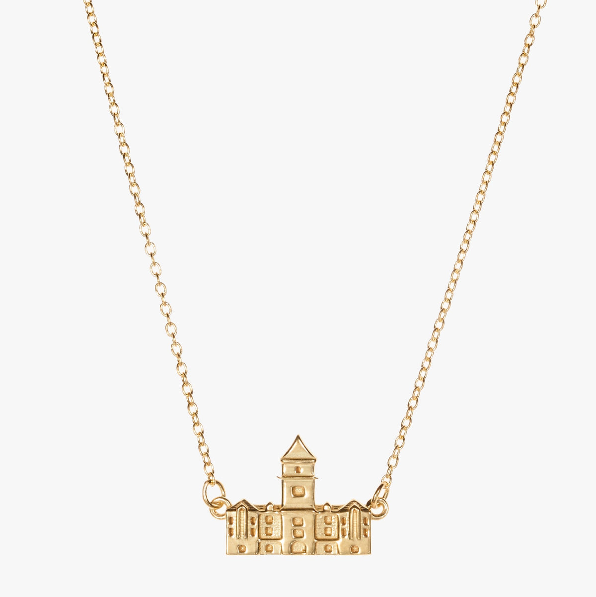 Gold Clemson Tillman Hall Necklace