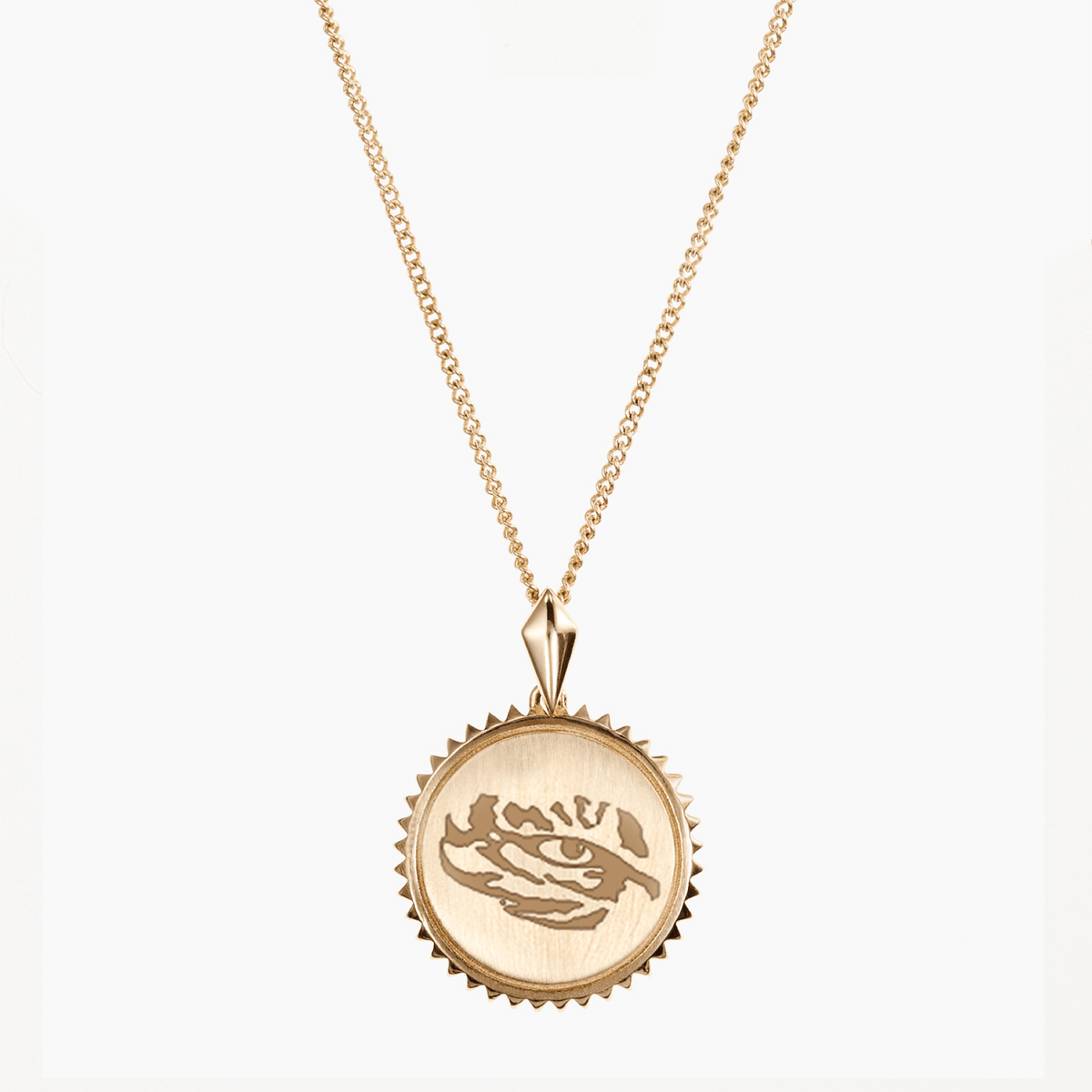 LSU Sunburst Tiger Necklace with Cable Chain