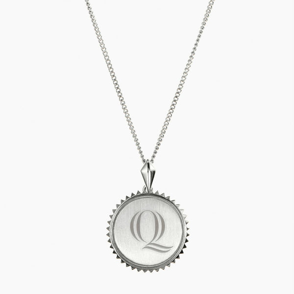 Quinnipiac Sunburst Necklace Sterling Silver