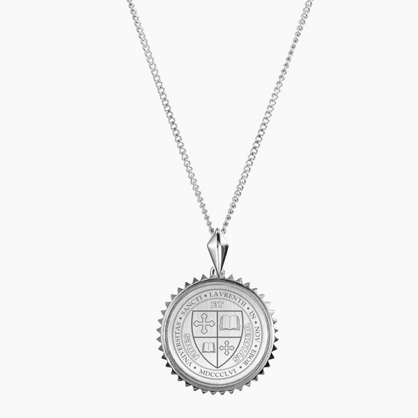 St. Lawrence Sunburst Shield Necklace