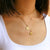 Gold Delta Gamma Sunburst Crest Necklace Size Guide