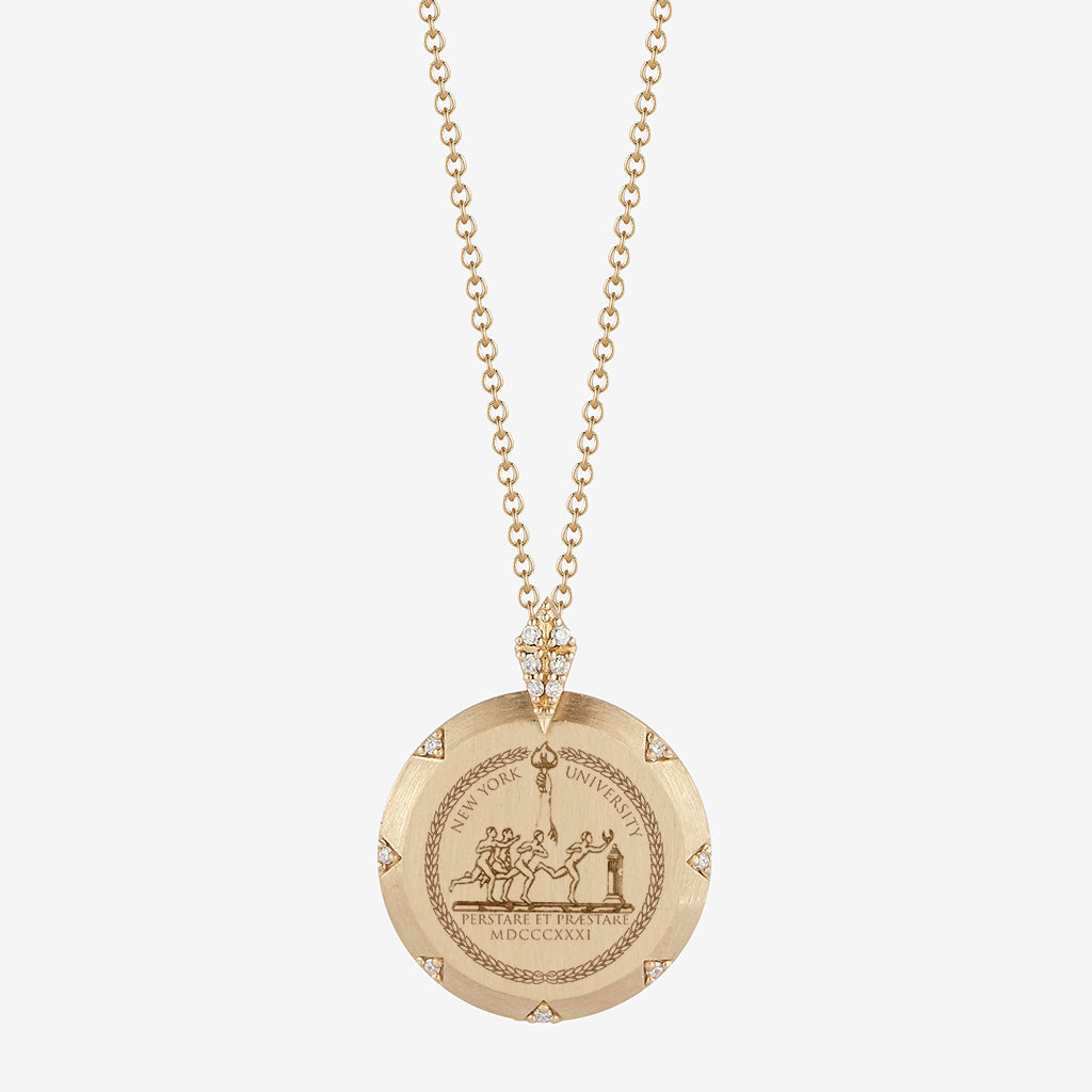 NYU 7-Point Diamond Pendant