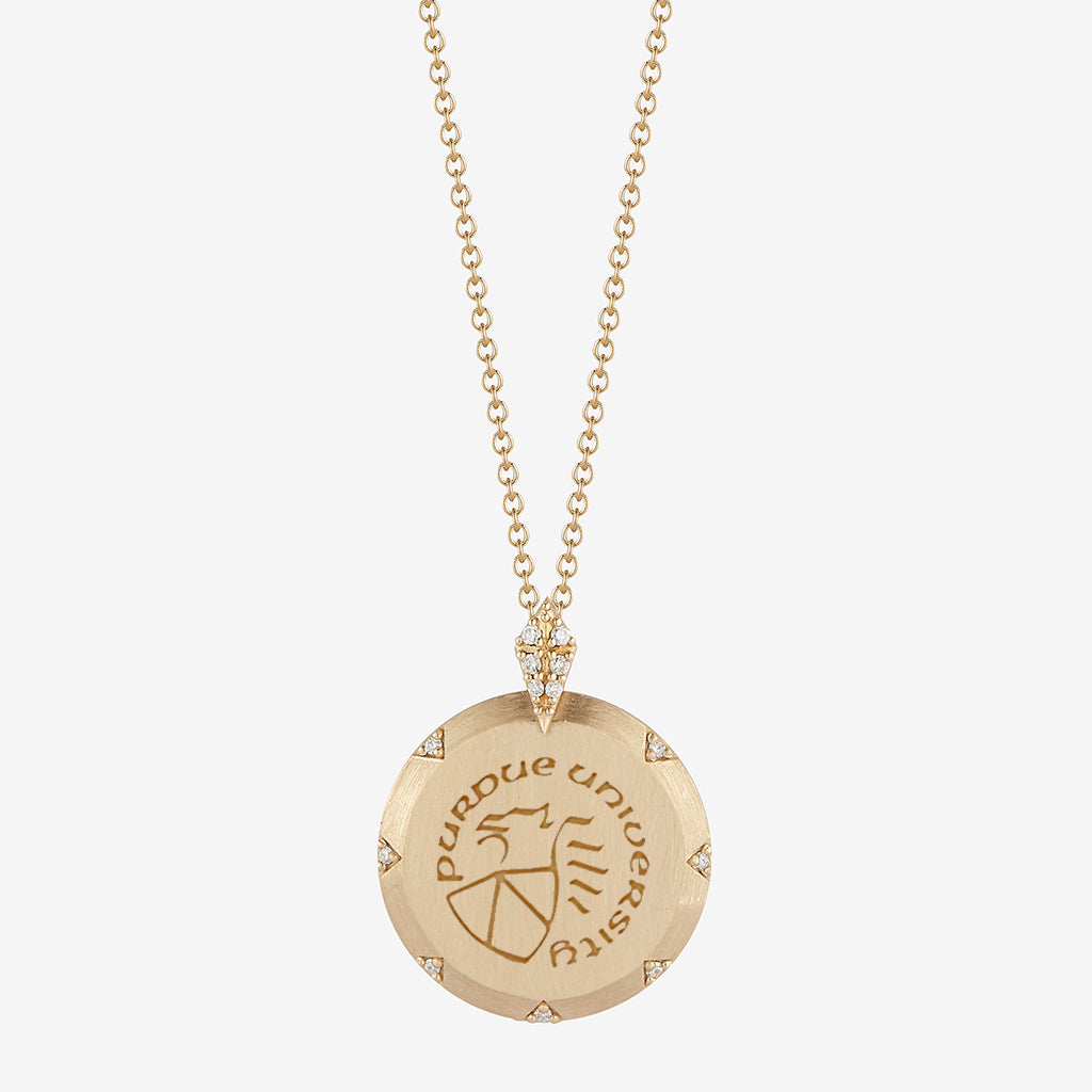 Purdue 7-Point Diamond Pendant