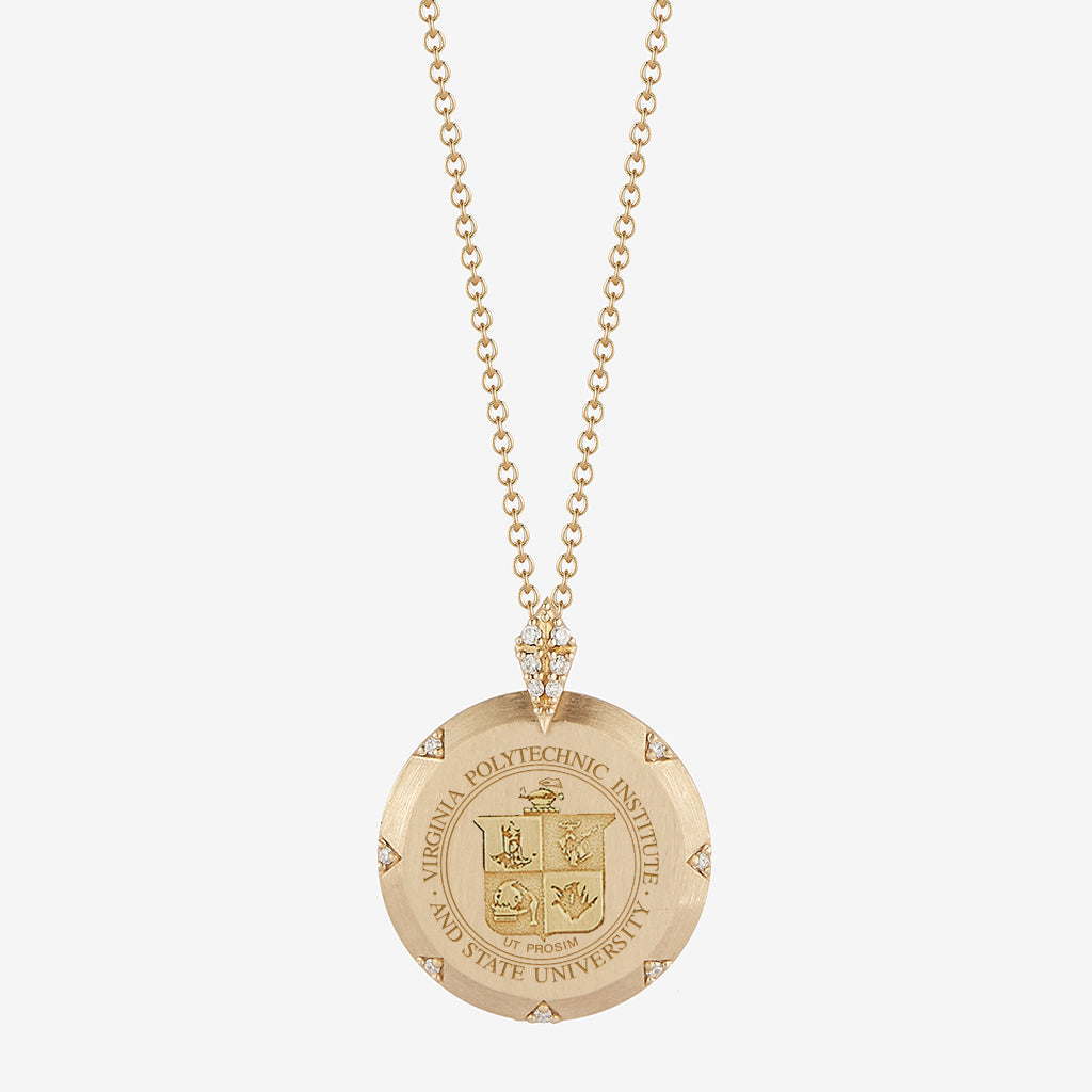 Virginia Tech 7-Point Diamond Pendant