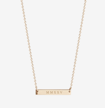 MMXXV 2025 Horizontal Bar Necklace