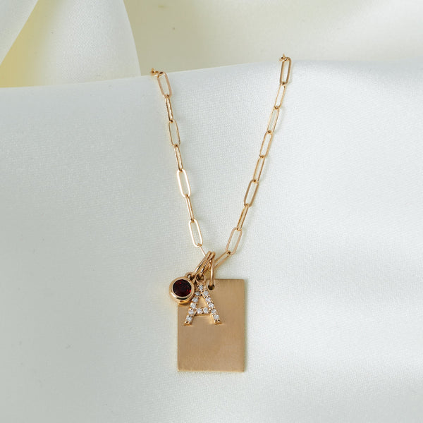 Xavier University Rectangle Necklace laydown