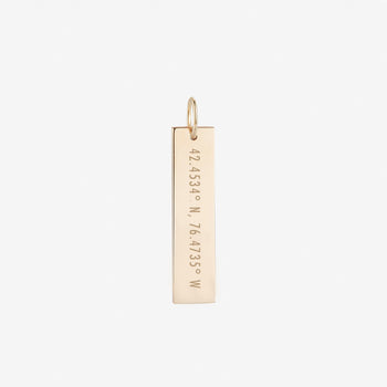 Cornell University Campus Coordinates Layering Bar Necklace