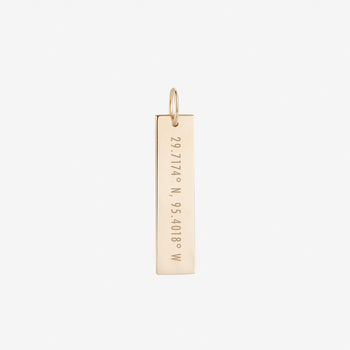 Rice University Campus Coordinates Layering Bar Necklace