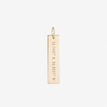 Vanderbilt University Campus Coordinates Layering Bar Necklace