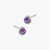 Amethyst Bezel Studs (Pair)