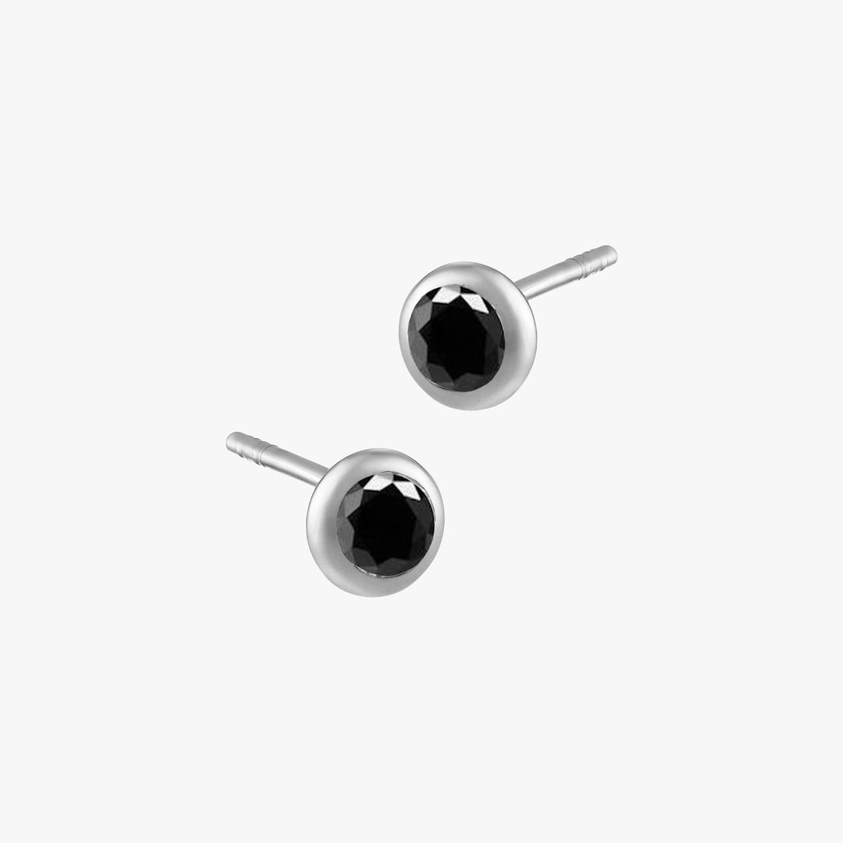 Black Onyx Bezel Studs (Pair)