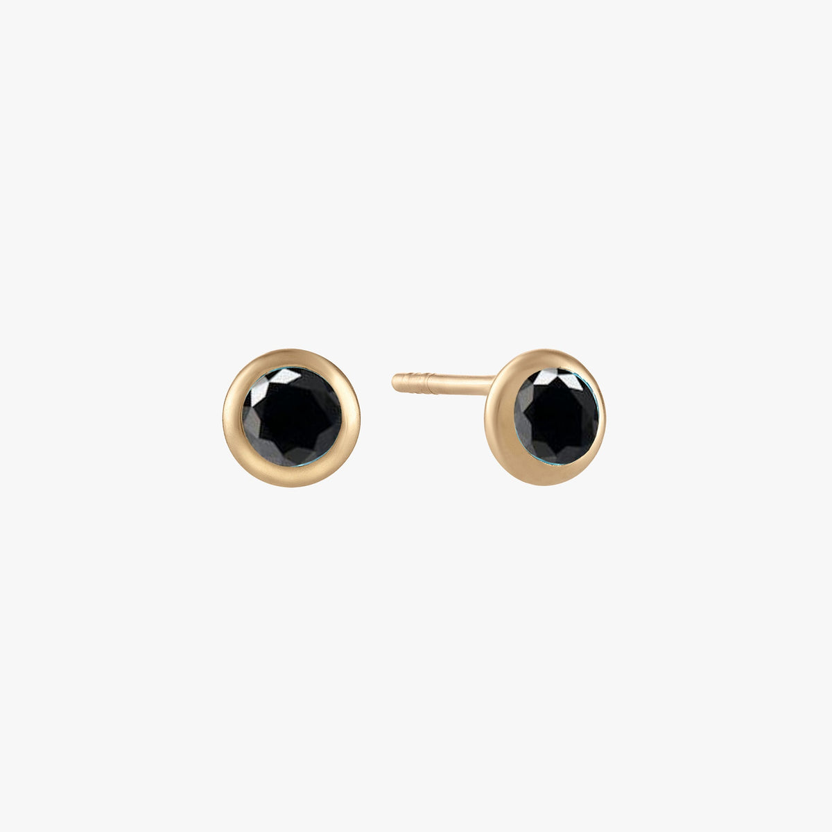 Black Onyx Bezel Studs (Pair)