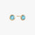 Blue Topaz Bezel Studs (Pair)