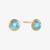Blue Topaz Bezel Studs