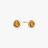 Citrine Bezel Studs (Pair)