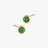 Emerald Bezel Studs (Pair)