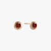 Garnet Bezel Studs (Pair)