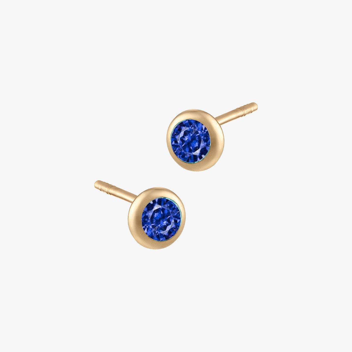 Sapphire Bezel Studs (Pair)