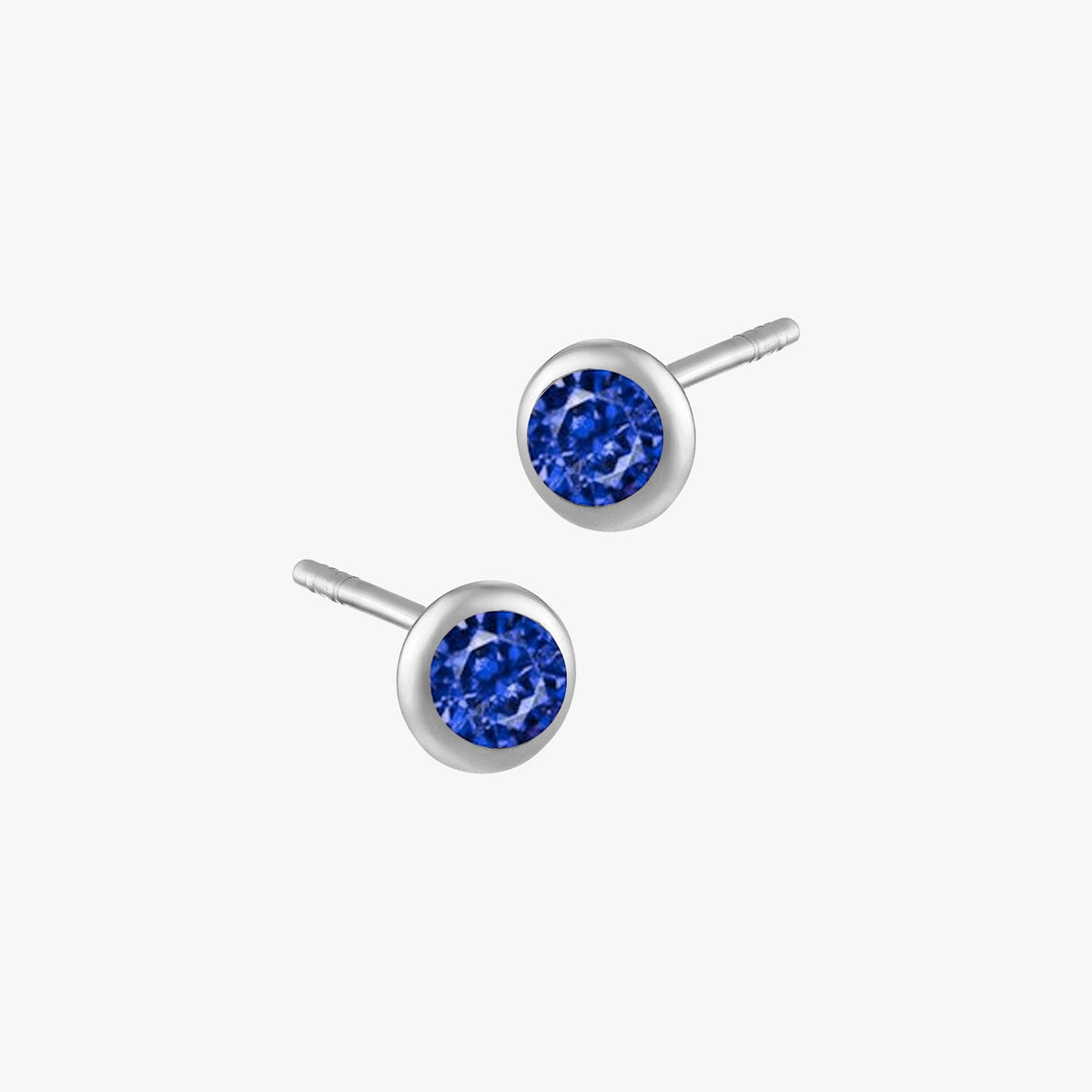 Sapphire Bezel Studs (Pair)