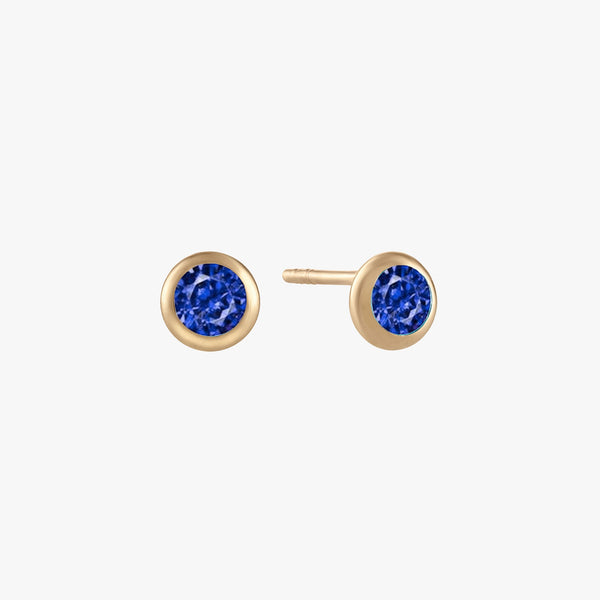 Sapphire Bezel Studs (Pair)