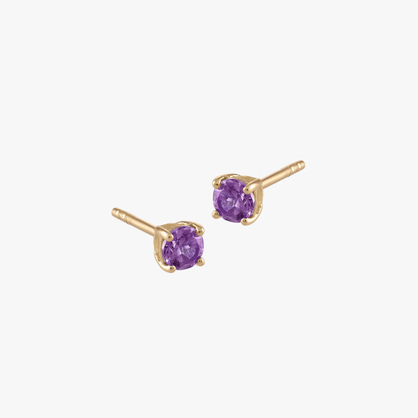 Amethyst Stud Earring