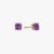 Amethyst Stud Earrings Gold 