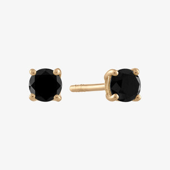 Black Onyx Prong Earrings