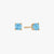 Blue Topaz Stud Pair Gold 