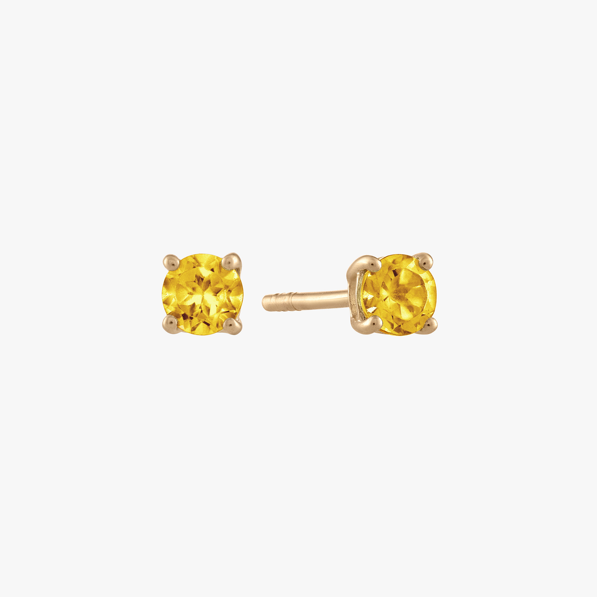 Yellow Citrine Stud Earring