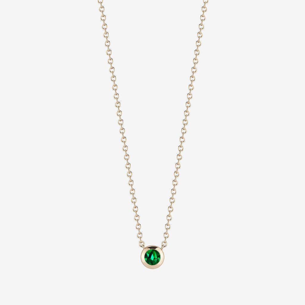 Emerald gemstone necklace