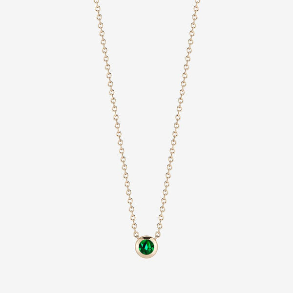 Emerald gemstone necklace