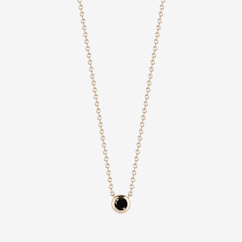 black onyx gemstone necklace bezel set