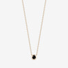 black onyx gemstone necklace bezel set