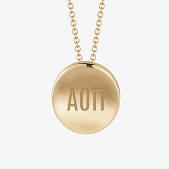 Alpha Omicron Pi Letters Necklace