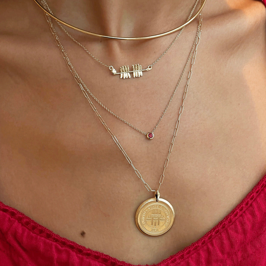 FSU Spear Necklace on figure