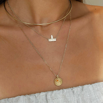 Clemson Tillman Hall Necklace on figure