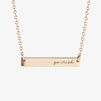 Notre Dame Go Irish Horizontal Bar Necklace