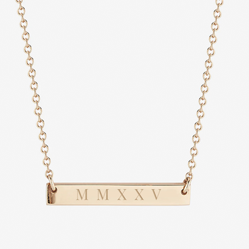 MMXXV 2025 Horizontal Bar Necklace