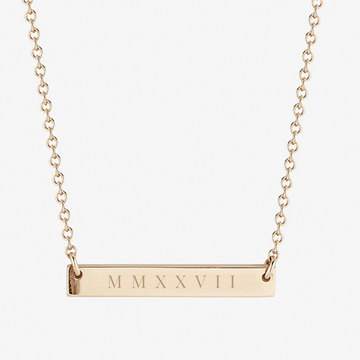 MMXXVII 2027 Horizontal Bar Necklace