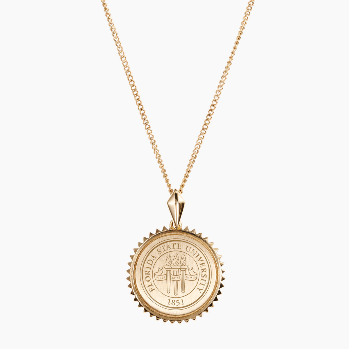 FSU Sunburst Necklace with Cable Chain