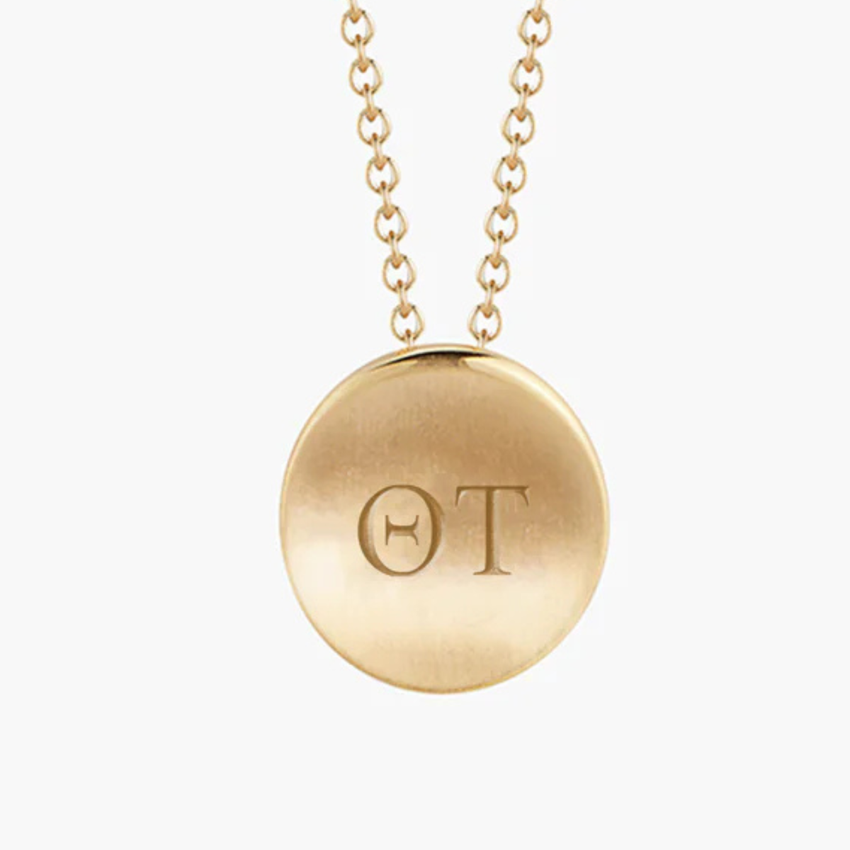 Theta Tau Letters Necklace