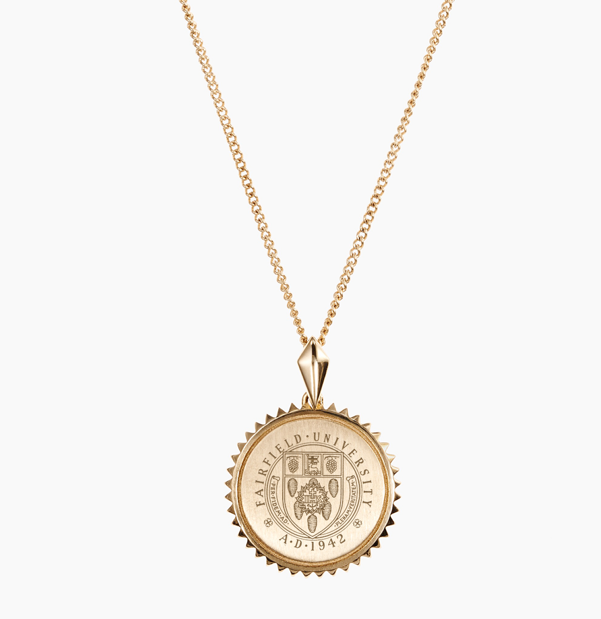 Fairfield Sunburst Necklace with Cable Chain
