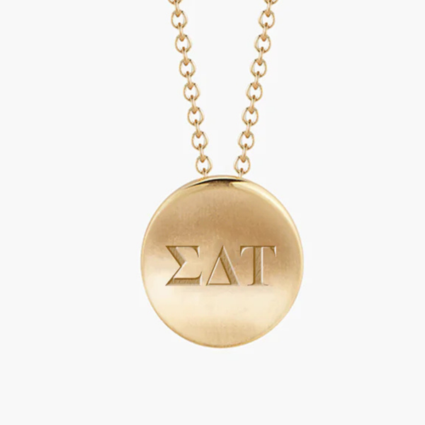 Sigma Delta Tau Letters Necklace Petite