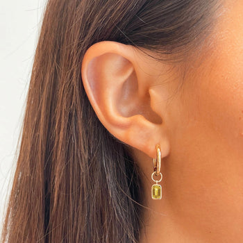 Yellow Citrine Mini U Earring Bundle on figure