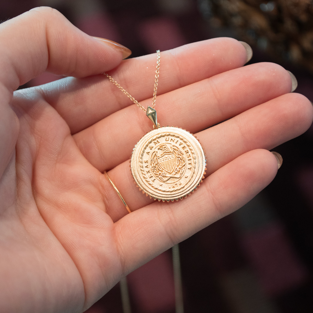 Texas A&M Aggie Ring Crest Pendant