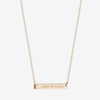 St. Lawrence Fides et Veritas Horizontal Bar Necklace
