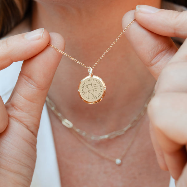 Purdue 7-Point Diamond Necklace on figure