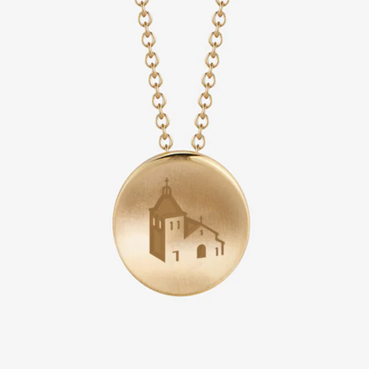 Santa Clara Mission Church Necklace