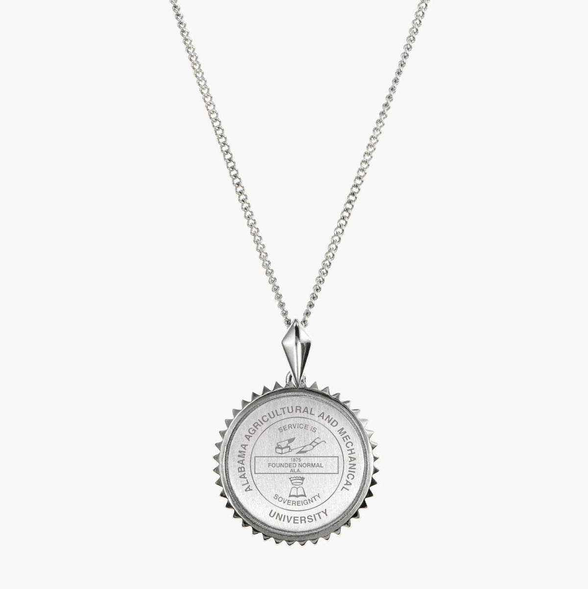 Alabama A&M Sunburst Sterling Silver Necklace